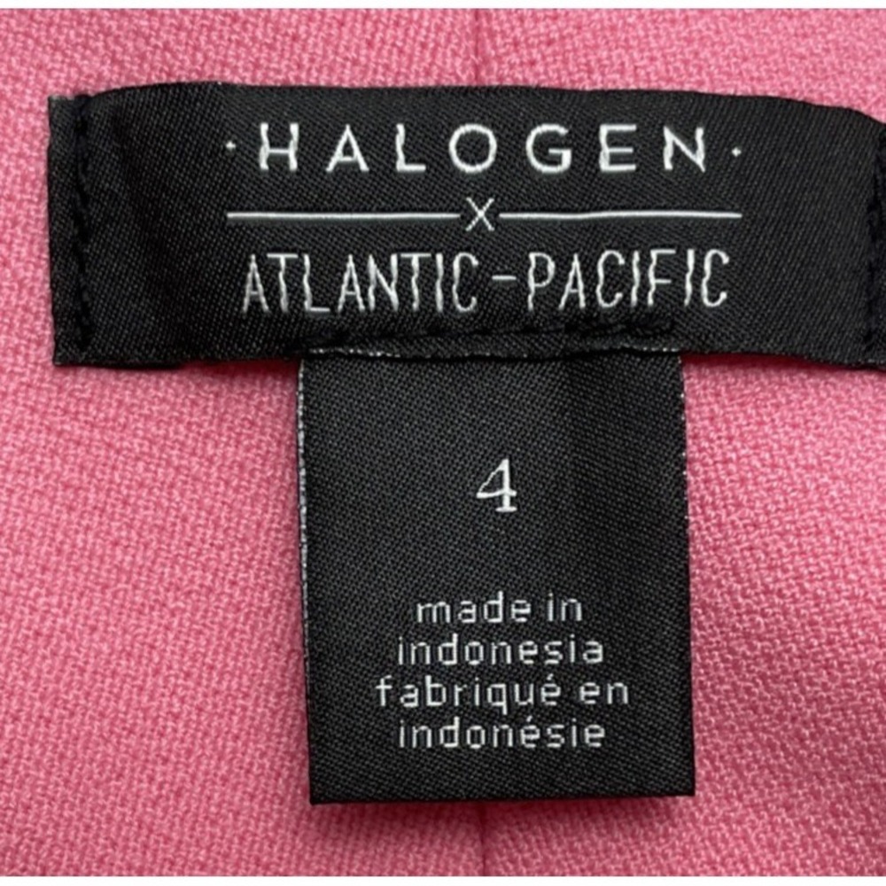 Halogen X Atlantic Pacific Womens Sailor Cropped Pants Size 4 Pink High Waist - Picture 3 of 7